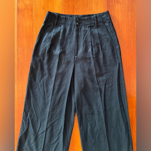 NWT Madewell The Tall Curvy Harlow Wide-Leg Pant in Drapey Twill - 2 - Black - Picture 8 of 10